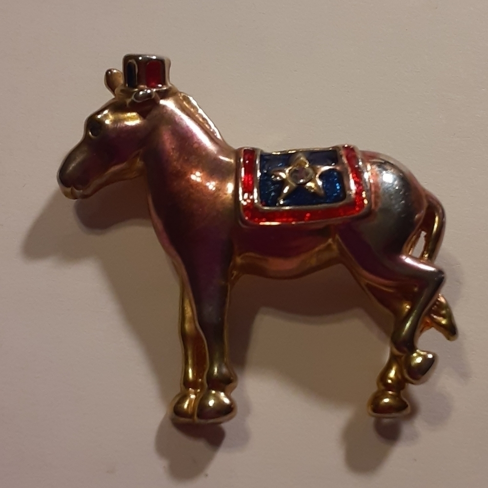 Democrat Donkey Collector's Brooch